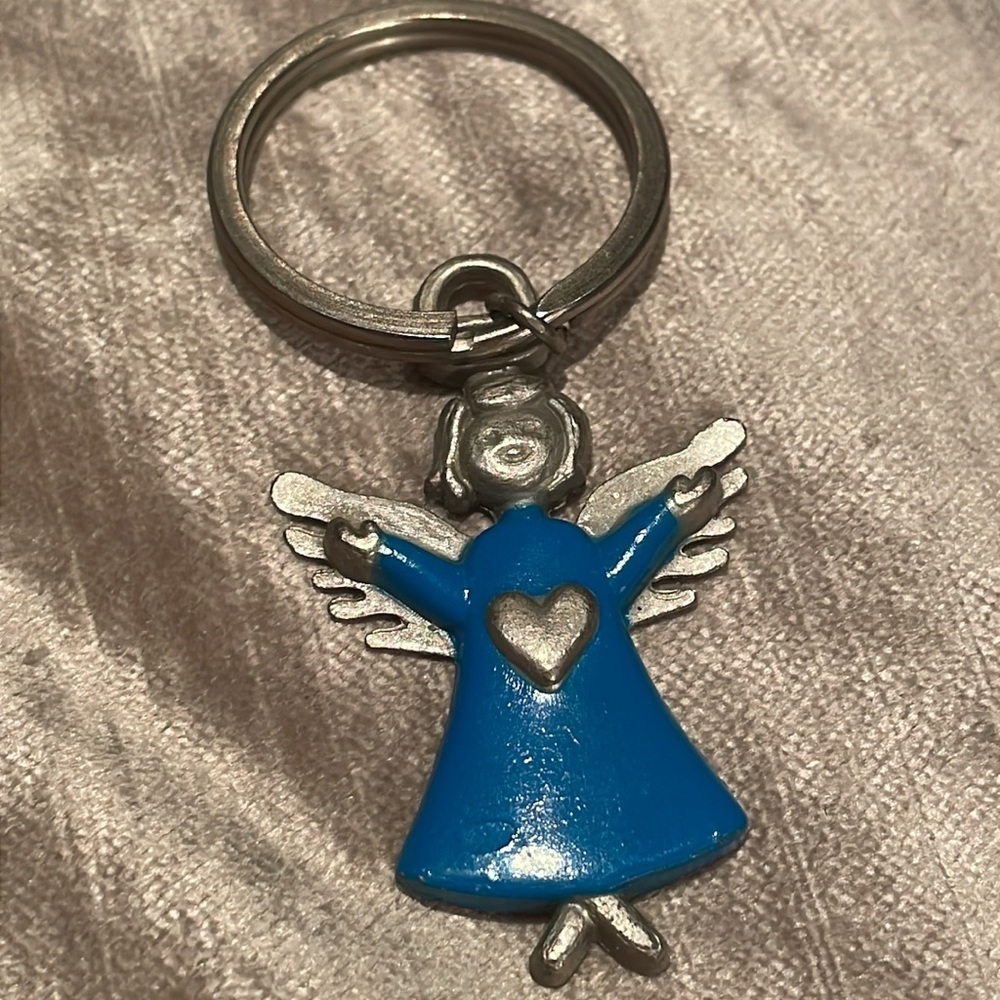 Vintage 80’s Blue Angel Key Ring